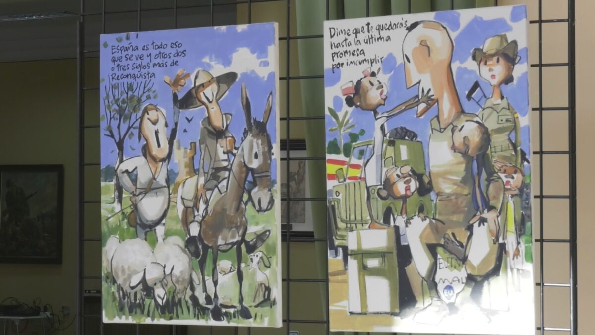 La Academia acoge una muestra de viñetas sobre el Ejército y la Infantería