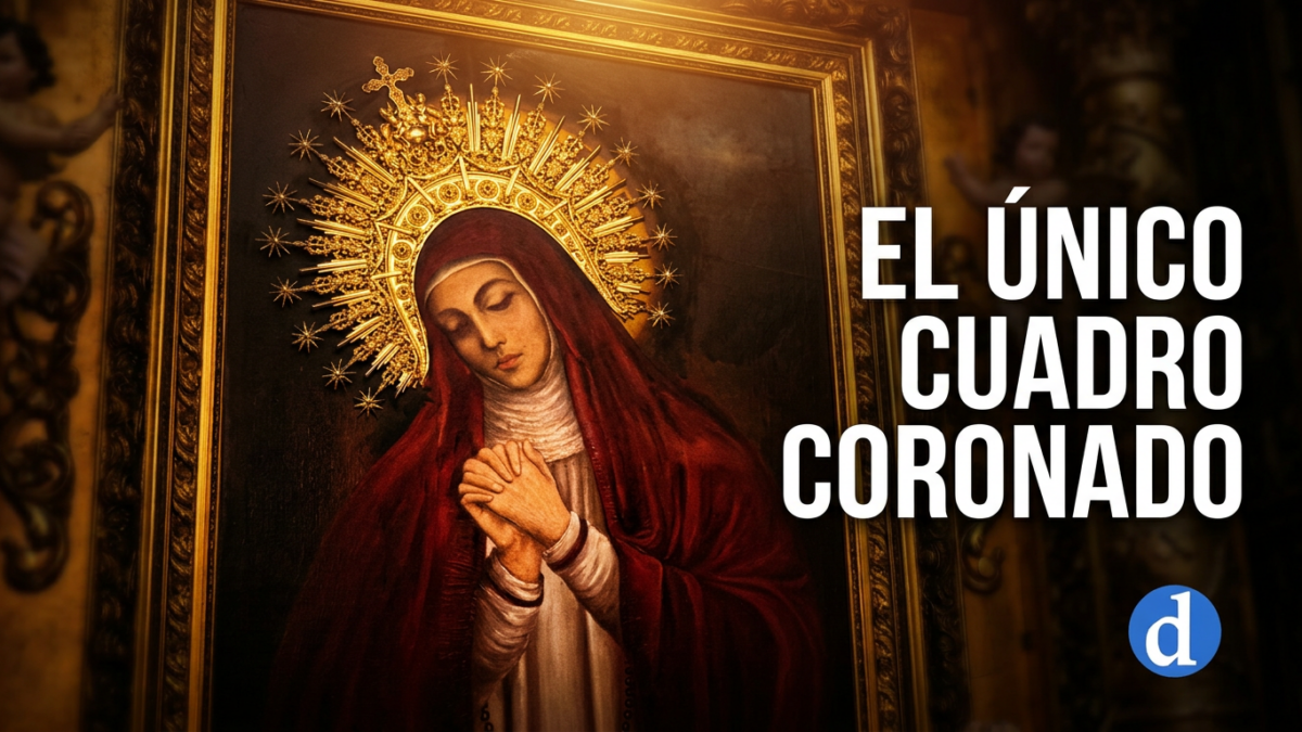 El único cuadro coronado de la Archidiócesis, en Baterno